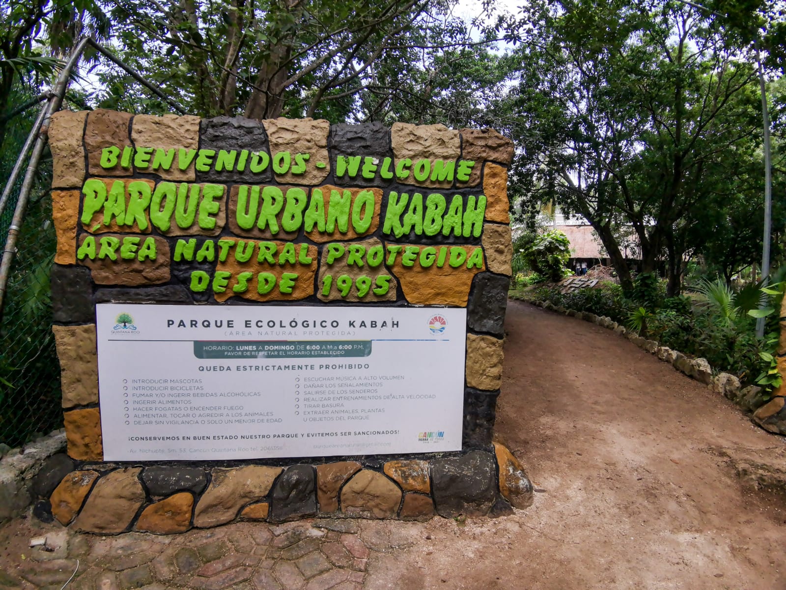 ANUNCIAN CIERRE DE PARQUE KABAH Y OMBLIGO VERDE POR FESTIVIDADES