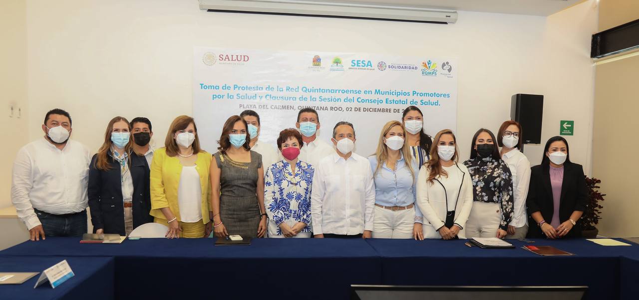 BENITO JUÁREZ SE ADHIERE A RED QUINTANARROENSE DE MUNICIPIOS PROMOTORES POR LA SALUD