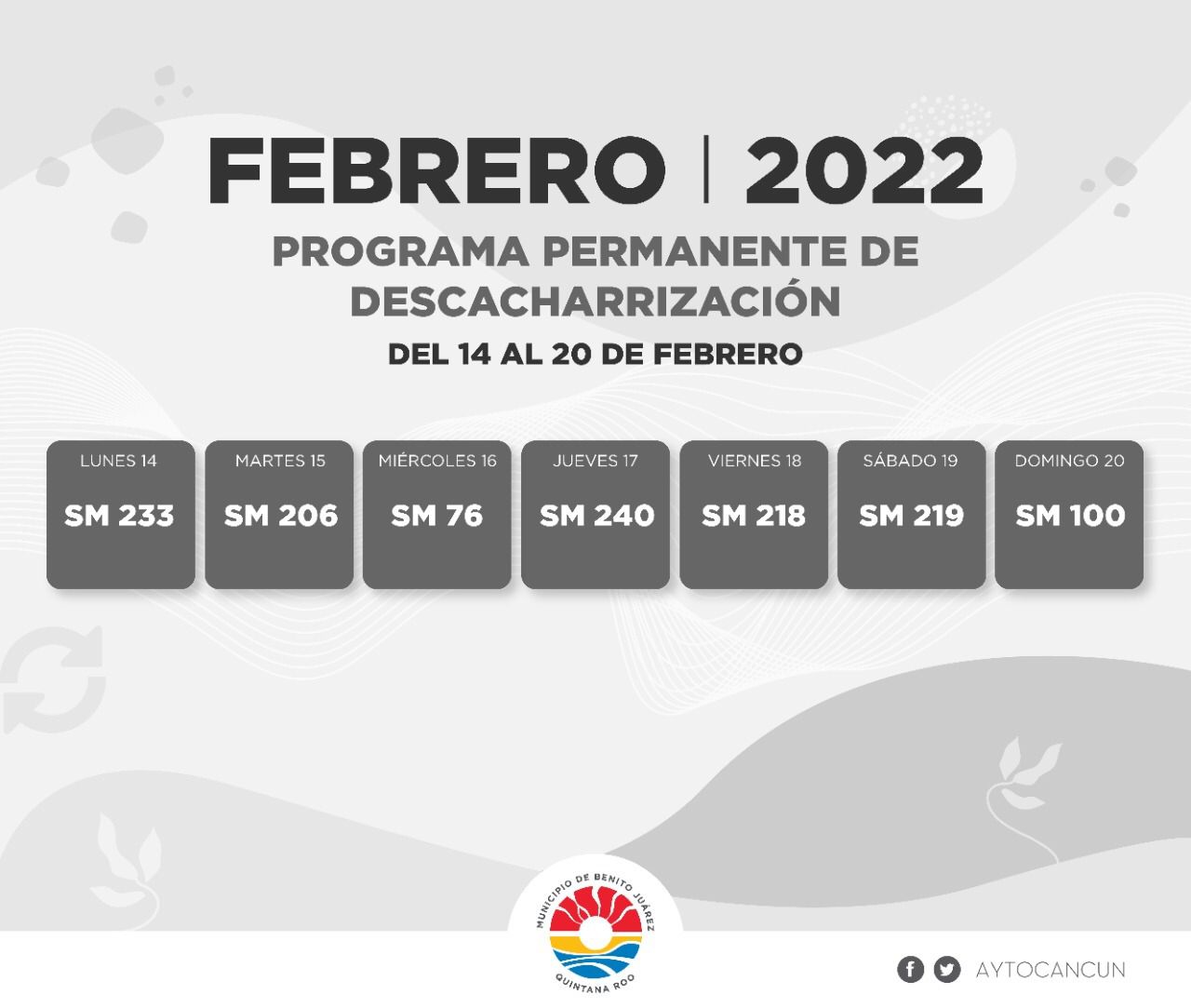 ANUNCIAN JORNADAS DE DESCACHARRIZACIÓN EN BENITO JUÁREZ