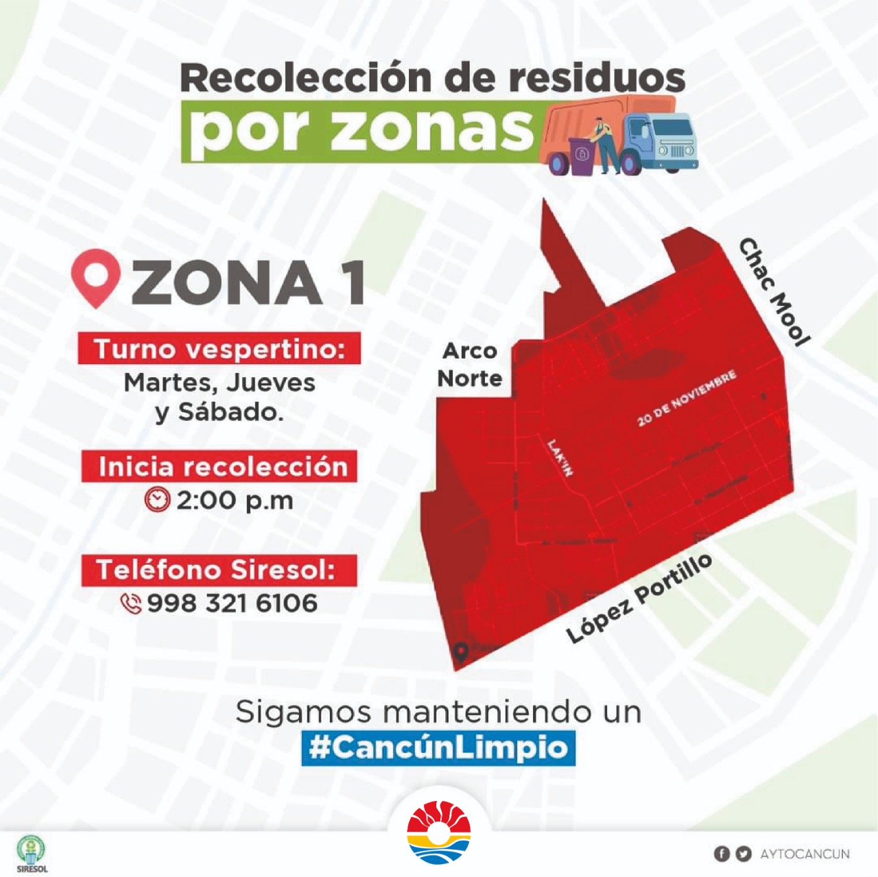 INFORMA GOBIERNO DE BJ RUTAS DE RECOLECCIÓN DE RESIDUOS SÓLIDOS