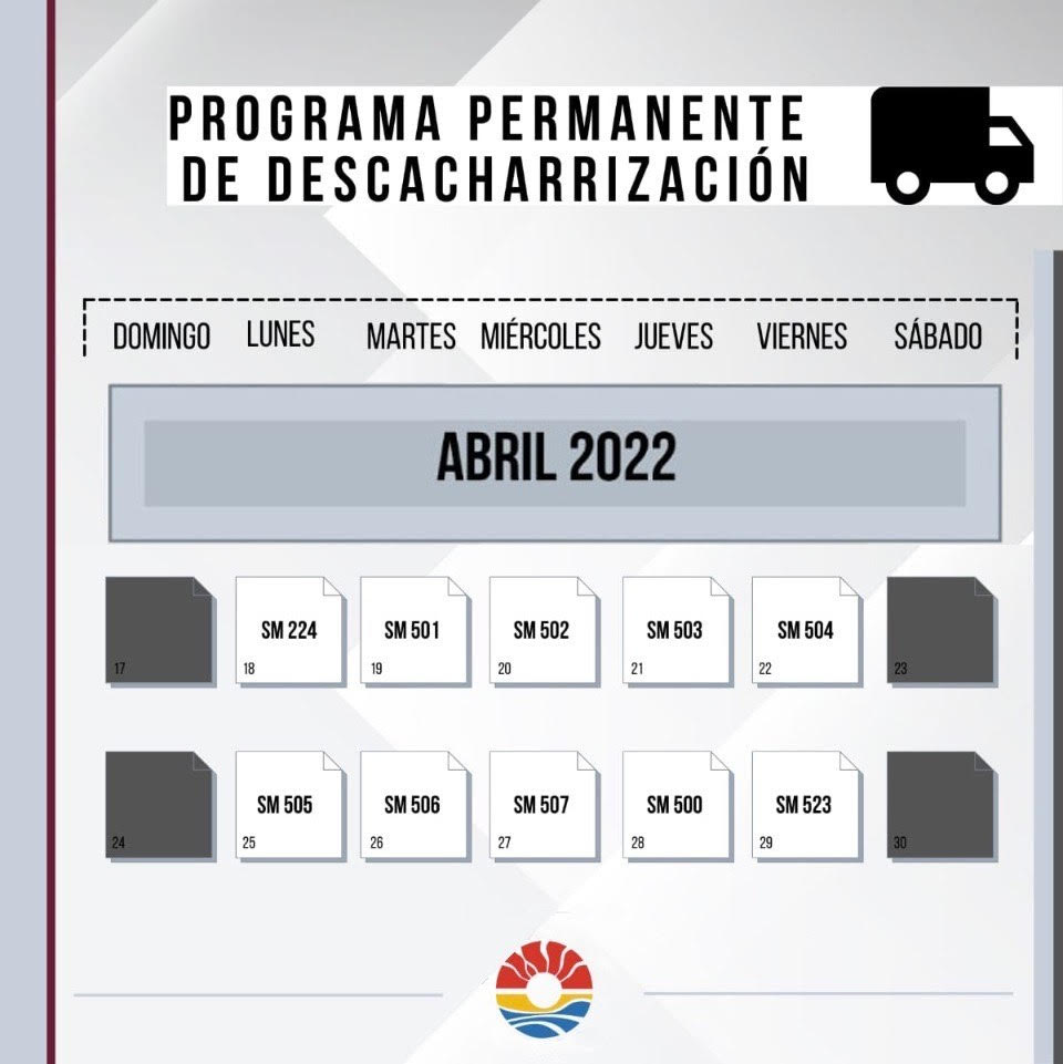 ANUNCIAN JORNADAS DE DESCACHARRIZACIÓN DURANTE ÚLTIMOS DÍAS DE ABRIL