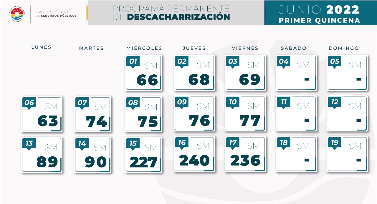 ANUNCIAN PROGRAMA DE DESCACHARRIZACIÓN JUNIO 2022
