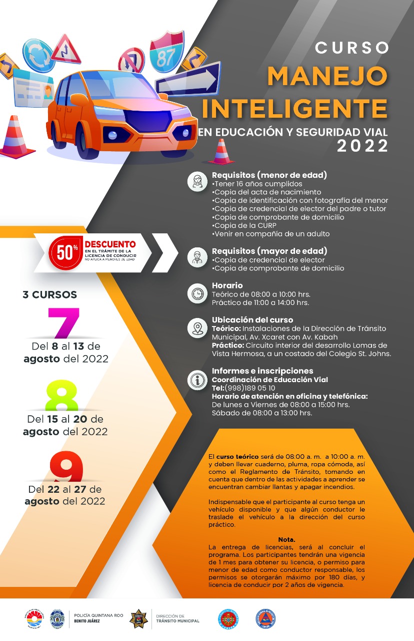 CONTINÚAN EN BJ CURSOS DE “MANEJO INTELIGENTE 2022”