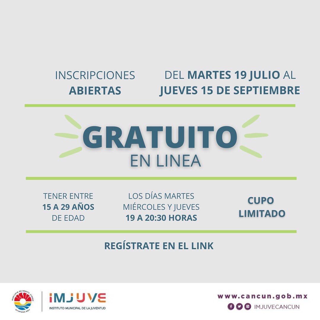 INVITA GOBIERNO MUNICIPAL A CURSO BÁSICO DE INGLÉS PARA JÓVENES
