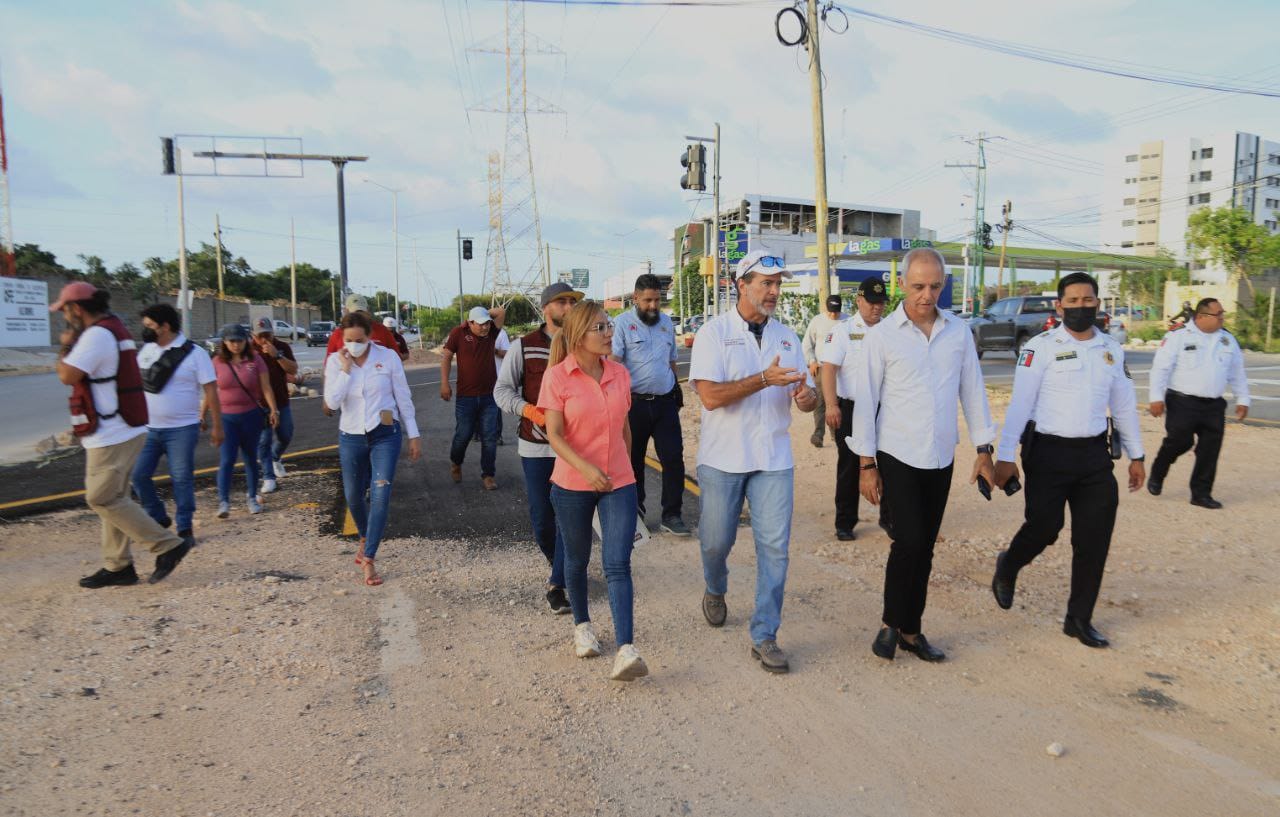 SUPERVISAN AUTORIDADES DE BJ VÍAS ALTERNAS POR REHABILITACIÓN DE BLVD. COLOSIO