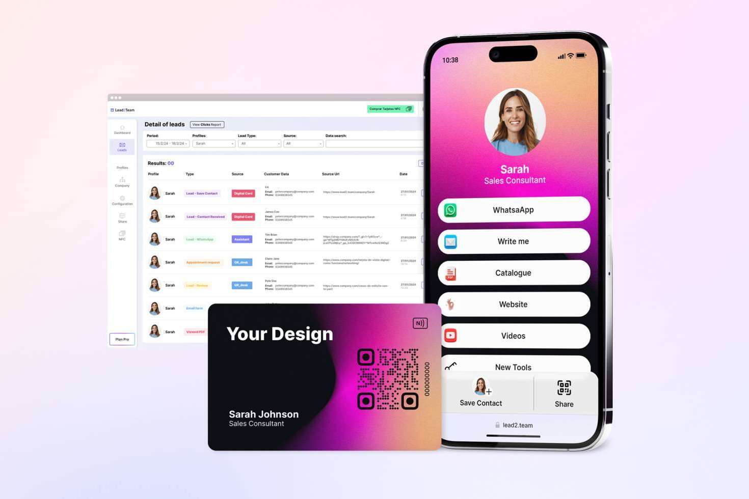 Lead2Team, la tarjeta digital de visita más innovadora y eficiente para equipos de ventas